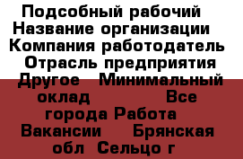 Подсобный рабочий › Название организации ­ Компания-работодатель › Отрасль предприятия ­ Другое › Минимальный оклад ­ 15 000 - Все города Работа » Вакансии   . Брянская обл.,Сельцо г.